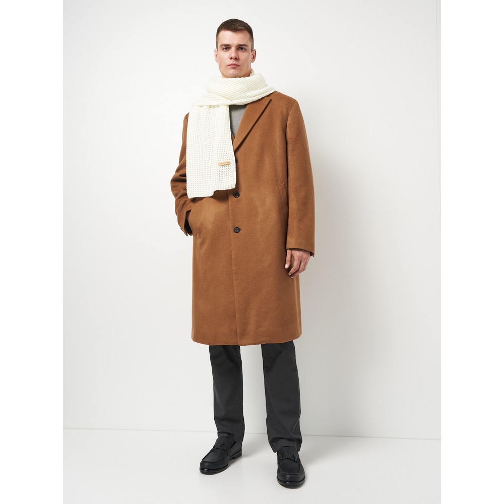В'язаний шарф вовняний зимовий white 185*40 см - 5