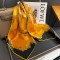 Женский платок шелковый с золотым цветком пиона 65*65 см